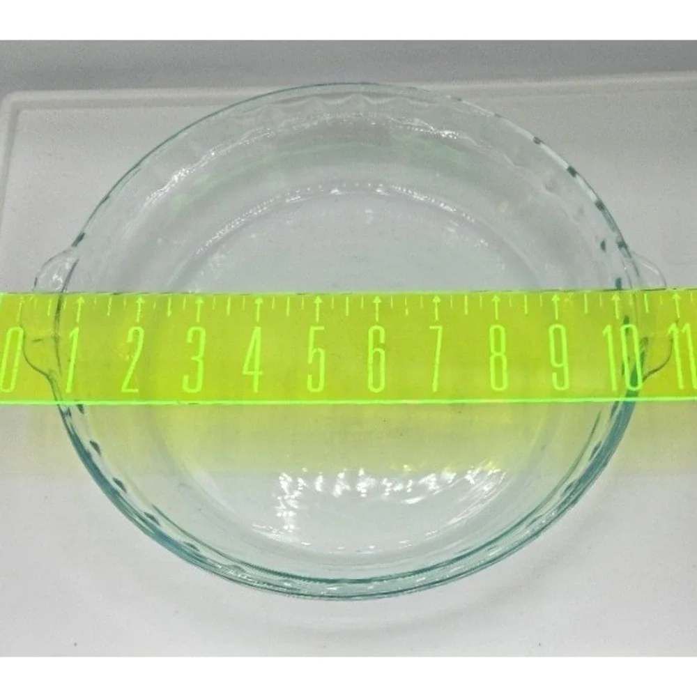 Vintage Pyrex 229 Flavor Saver 9.5 Inch Clear Glass Fluted Deep Pie Dish